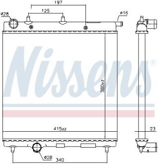 Радіатор системи охолодження NISSENS 61277