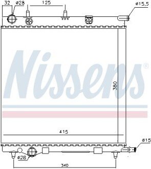 Радіатор системи охолодження NISSENS 61284