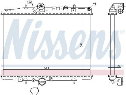 Радіатор охолоджування NISSENS 61294A (фото 1)