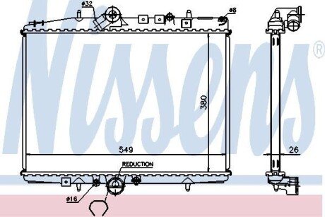 Радіатор охолоджування NI NISSENS 61295A