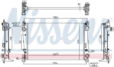 Радiатор NIS NISSENS 617864