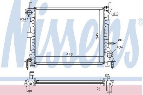 Радiатор NIS NISSENS 62074A