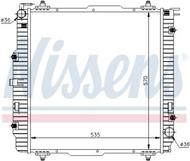 Радіатор охолодження MERCEDES GW-CLASS W 463 (89-) NISSENS 62599A