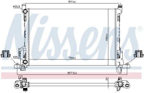 Радiатор NIS NISSENS 630803