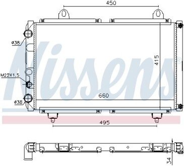 Радiатор NIS NISSENS 63558