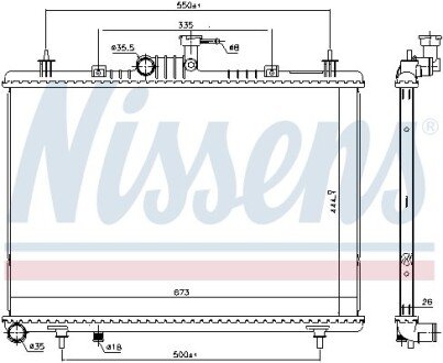 Радiатор NIS NISSENS 637643