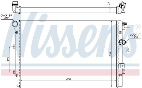 Радіатор системи охолодження NISSENS 65015 (фото 1)