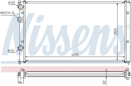 Радiатор NIS NISSENS 652551