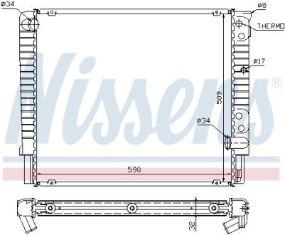 Радiатор NIS NISSENS 65508A