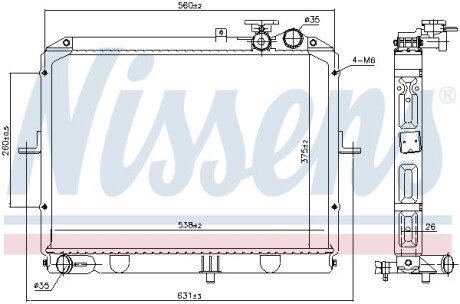 Радiатор NIS NISSENS 66645