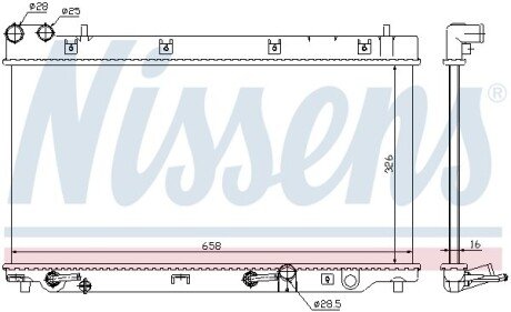 Радіатор охолоджування NISSENS 68098