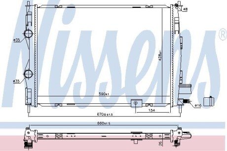 Радіатор охолоджування NI NISSENS 68811