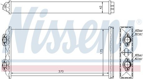 Радіатор нагрівача NISSENS 71925