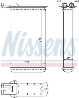 Радіатор обігрівача ВАЗ 2108, 09, 099, <ТАВРІЯ> NISSENS 71942