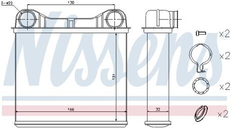 Радіатор опалювача салону First Fit NISSENS 72049