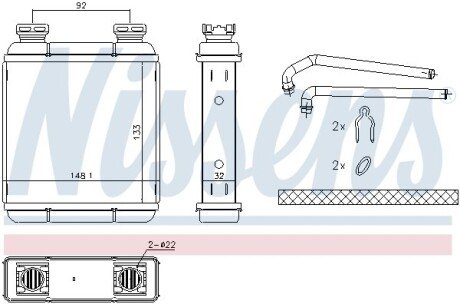 Радіатор опалювача салону First Fit NISSENS 72072