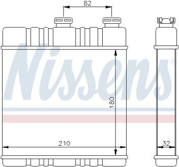 Радіатор обігрівача ASTRA G/ZAFIRA +AC 98-05 NISSENS 72660