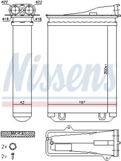 Радіатор опалювача салону First Fit NISSENS 72954 (фото 1)