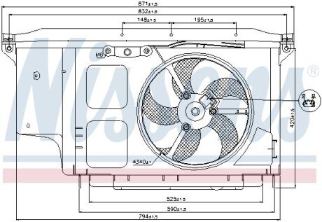 Вентилятор (комплект) NIS NISSENS 85007