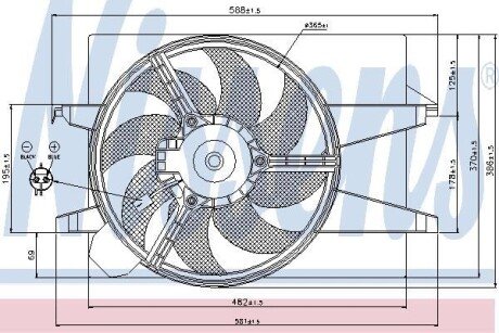 Вентилятор радіатора NI NISSENS 85583