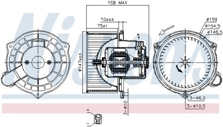 Вентилятор салона NI NISSENS 87234