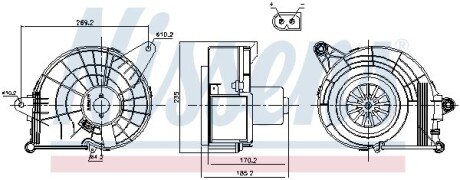 Вентилятор салона NI NISSENS 87500