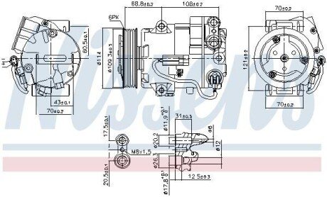 Компресор кондиціонера NI NISSENS 890058