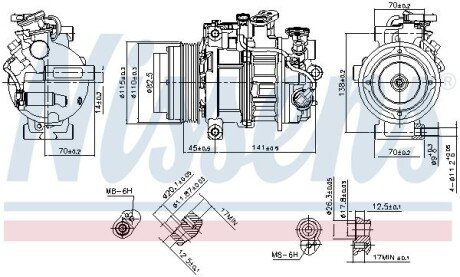 Компресор кондиціонера NI NISSENS 890717