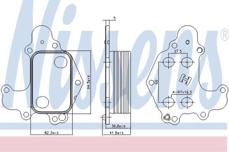 Радіатор масляний NI NISSENS 90968