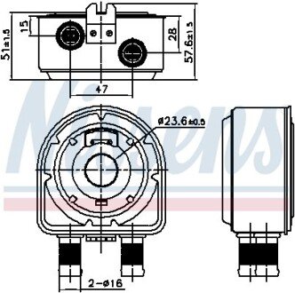 Радіатор масляний HYUNDAI SANTA FE (DM) (12-) NISSENS 91295