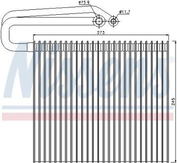 Випарник кондицiонера NIS NISSENS 92165