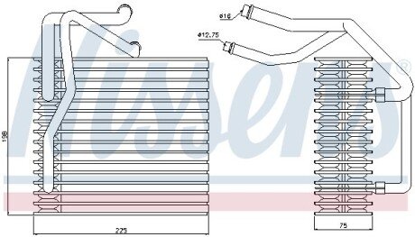 Випарник кондицiонера NIS NISSENS 92205