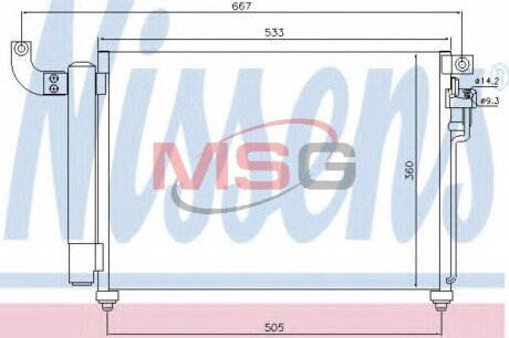 Радiатор кондицiонера NIS NISSENS 940003