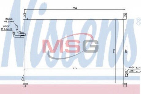 Радiатор кондицiонера NIS NISSENS 940014