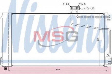 Радiатор кондицiонера NIS NISSENS 940145