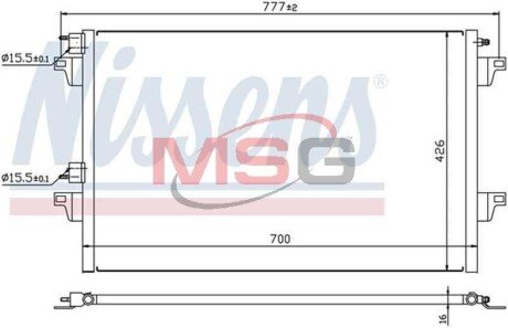 Конденсер кондиціонера NISSENS 940153