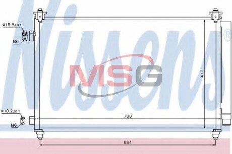 Радiатор кондицiонера NIS NISSENS 940253