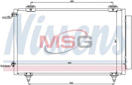 Радiатор кондицiонера NIS NISSENS 940299