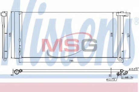 Радiатор кондицiонера NIS NISSENS 940358