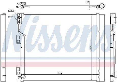 Радiатор кондицiонера NIS NISSENS 940386