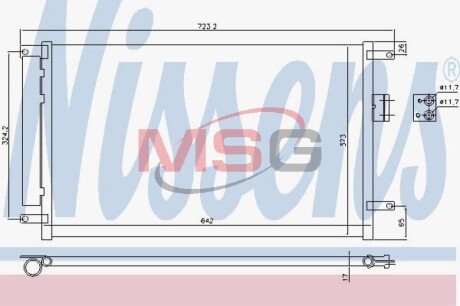 Радiатор кондицiонера NIS NISSENS 940424