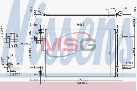 Радiатор кондицiонера NIS NISSENS 940458