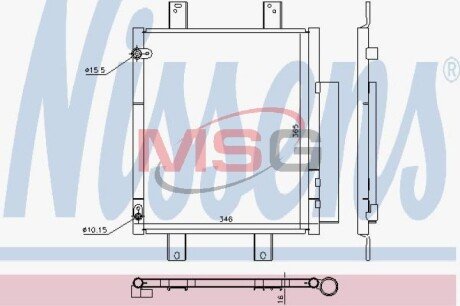 Радiатор кондицiонера NIS NISSENS 940612