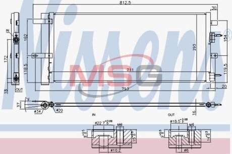 Конденсер кондиціонера NISSENS 940626