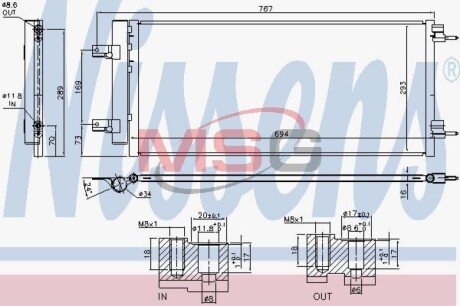 Конденсер кондиціонера NISSENS 940734