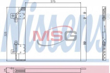 Радiатор кондицiонера NIS NISSENS 94114