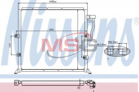 Радiатор кондицiонера NIS NISSENS 94157