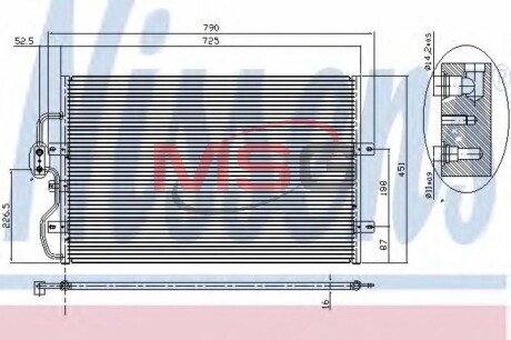 Радiатор кондицiонера NIS NISSENS 94210