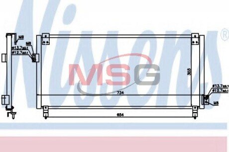 Радiатор кондицiонера NIS NISSENS 94365