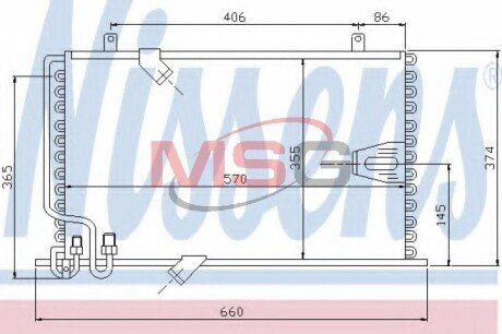 Радiатор кондицiонера NIS NISSENS 94408